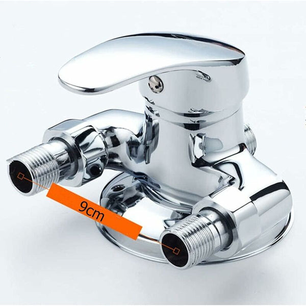 Brass Single Lever Wall Mounted Shower Mixer Tap For Bathroom Cold And Hot Water Chrome Shower Taps & Thermostats