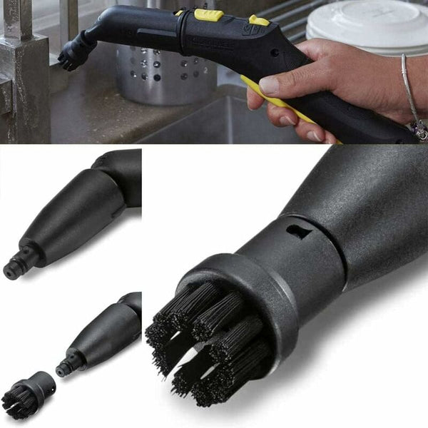 4 Pack Karcher Steam Cleaner Brushes Round Replacement Set Cleaning Brushes