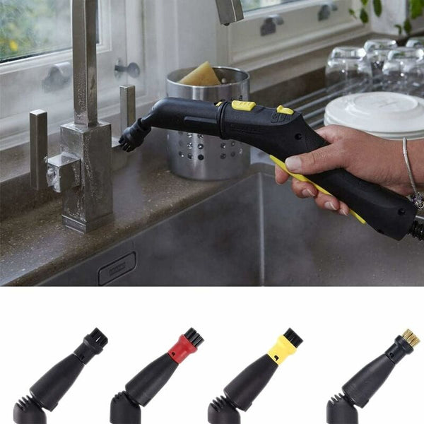 4 Pack Karcher Steam Cleaner Brushes Round Replacement Set Cleaning Brushes