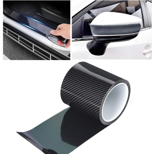 Anti Scratch Carbon Fiber Strips Protective Film Dry Detailing Vinyl Wrap Door Edge Decals & Stickers