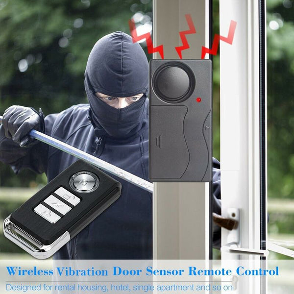 Wireless Vibration Alarm Anti Theft For Bicycle Motorcycle Car Vehicles Door Window 110Db Sound Remote Control Alarm Systems