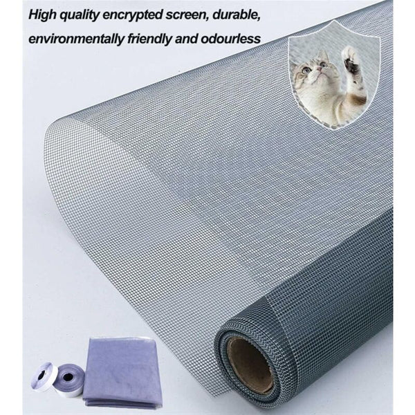 Cat Protection Net Self Adhesive Window Screen Adjustable Insect Mesh Transparent For Mosquito Window Screens