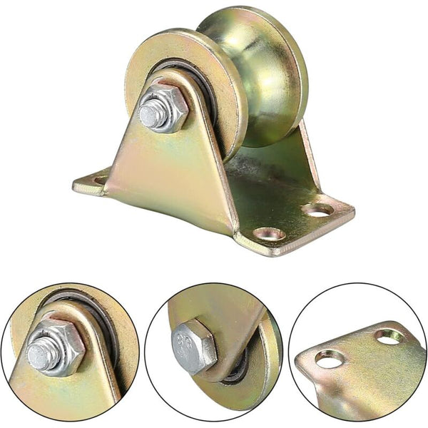 4 Pcs U Groove Lifting Pulley Wheel For Sliding Doors & Gates Sliding Door Hardware