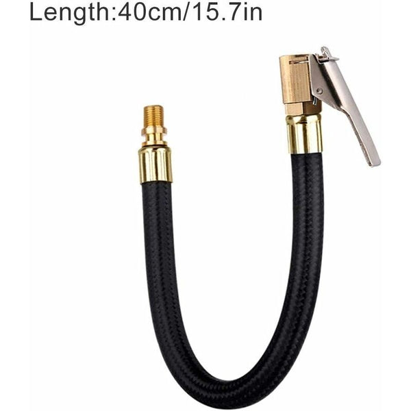 Tire Inflator Pump Hose Motorcycle Valve Air Rubber Lock On Chuck With Clip For Car Bike Tyre Accessories