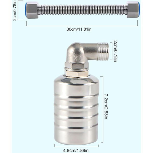 304 Stainless Steel Fully Automatic Float Valve Water Level Controller For Tank Mini Connectors Valves & Accessories
