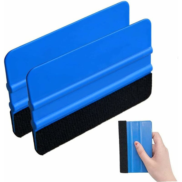 2 Pcs Plastic Squeegee For Car Sticker Vinyl Film Tinting Tool Blue Squeegees & Window Cleaning