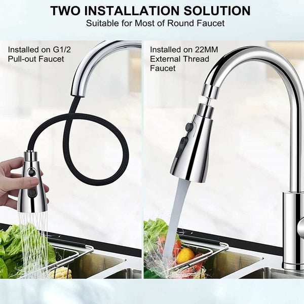 Kitchen Faucet Sprayer 3 Modes 360 Degrees Nozzle Head Sink Mixer Kitchen Taps