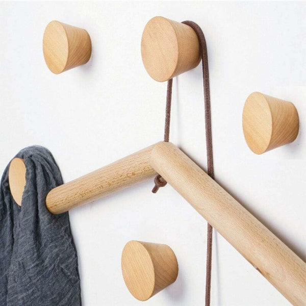 Wall Hook Round Coat Rack 5 Pieces Natural Decorative Branch Coat & Hat Racks