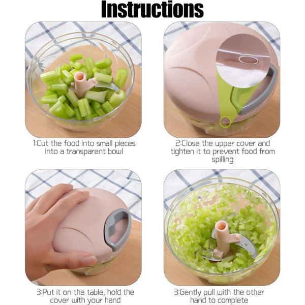 Manual Onion Chopper 3 Blade Garlic Press For Salad Pesto Parsley Sausage/Nut Cutting Machine Vanilla Baby Garlic Presses