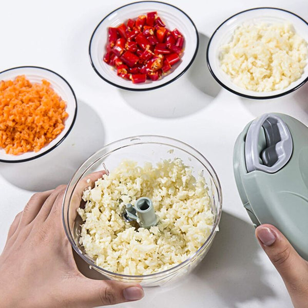 Manual Onion Chopper 3 Blade Garlic Press For Salad Pesto Parsley Sausage/Nut Cutting Machine Vanilla Baby Garlic Presses