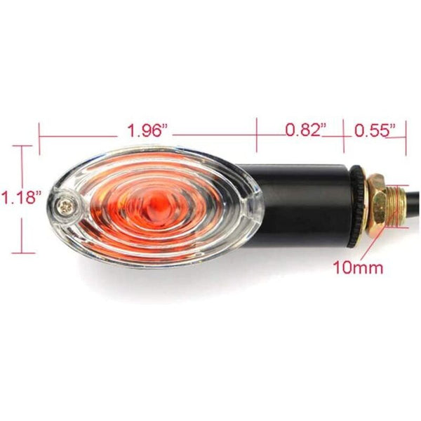 4X 12V Universal Motorcycle Turn Signal Lights Amber Waterproof Other Lighting Parts