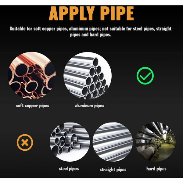 3 In 1 Manual Tube Bender 1/4'' 5/16'' 3/8'' 0 180A Bending Tools For Copper Brass Aluminum And Soft Metal Other Pipe Tools