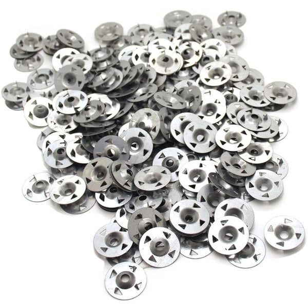200 Pcs 4 Prong Washers For Extruded Plasterboard Thermal Insulation And Fixed Back Plate 28Mm Screws & Bolts