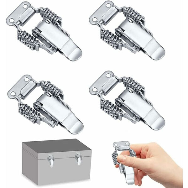 4 Pcs Stainless Steel Spring Loaded Lever Latch Tension Lock For Boxes Clamps