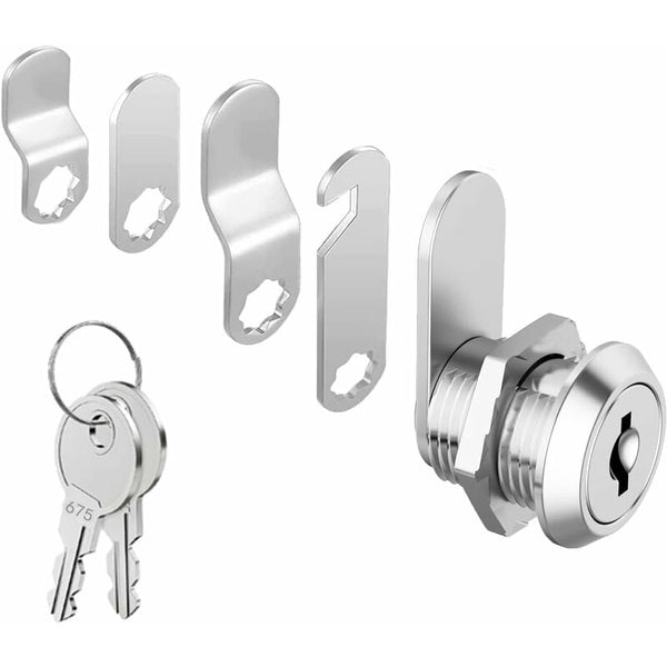 16Mm Cylinder Security Mailbox Lock With 5 Different Plates And 2 Keys Cabinet Cam Locker Toolbox Filing Letterboxes