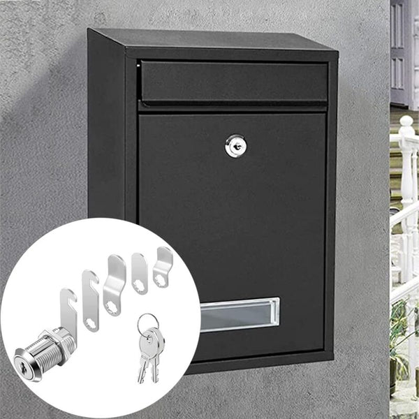 16Mm Cylinder Security Mailbox Lock With 5 Different Plates And 2 Keys Cabinet Cam Locker Toolbox Filing Letterboxes