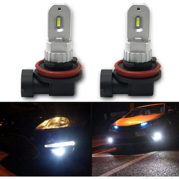 H11 H8 H9 H16 Led Fog Light Bulb Pure White 6000K 12W 1200Lm Light Bulbs