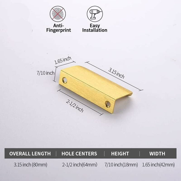 Invisible Gold Handle 10 Pieces Furniture Center Distance 64Mm Furniture Parts