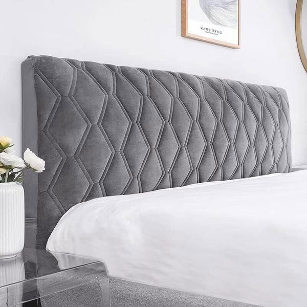 Headboard Cover 140 Protector With Stretch Side Washable Dustproof (Color : Dark Headboards & Footboards