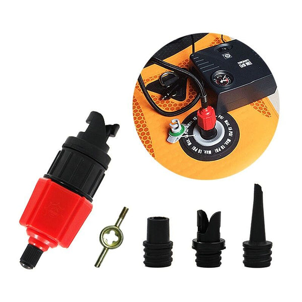 Inflatable Kayak Pump Sup Air Inflation Valve Adapter And Gas Nozzle 4 Pcs For Structures Kayaks