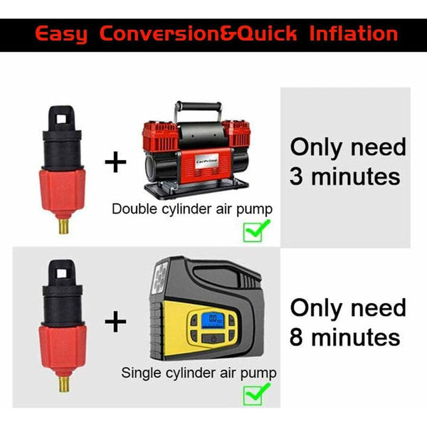 Inflatable Kayak Pump Sup Air Inflation Valve Adapter And Gas Nozzle 4 Pcs For Structures Kayaks