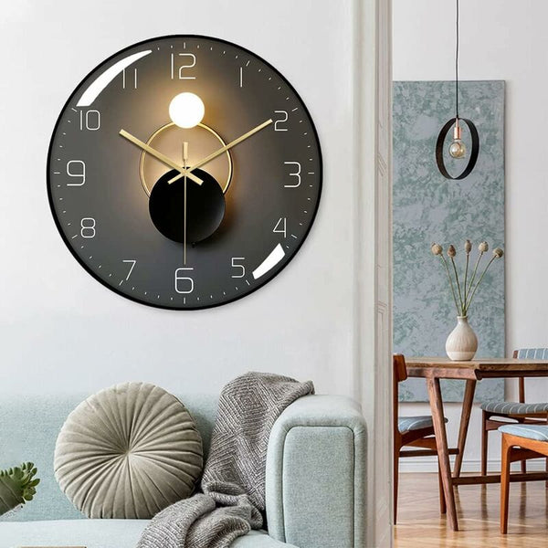 Modern Silent Wall Clock 30Cm Diameter Round Digital Quartz Suitable For Living Room Office Wall Clocks