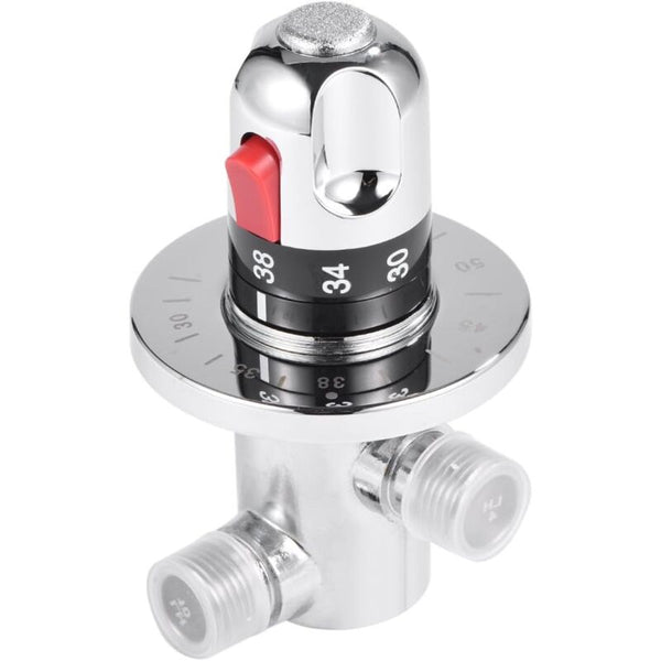 Hot Cold Water Mixer Valve Solid Brass Thermostatic Fixed Temperature Mixing For Kitchen Bathroom Connectors Valves & Accessories