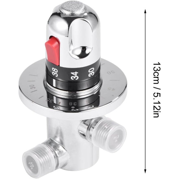 Hot Cold Water Mixer Valve Solid Brass Thermostatic Fixed Temperature Mixing For Kitchen Bathroom Connectors Valves & Accessories
