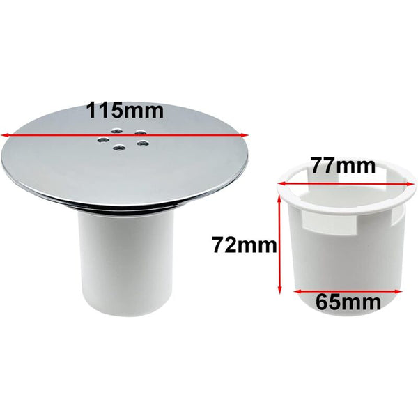 Shower Drain 90Mm/115Mm Replacement Trap Cover Universal Chrome Plug Drain Grates