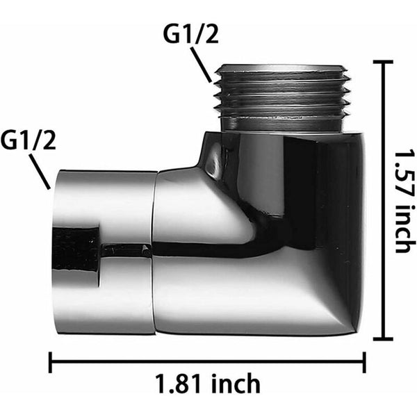 90 Degree Hand Shower Adapter Elbow For Mobile Shower Head Holders