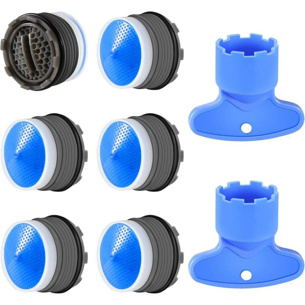 6 Pack M18.5 Blue Plastic Faucet Aerator For Kitchen & Bathroom Sink Taps Kitchen Taps