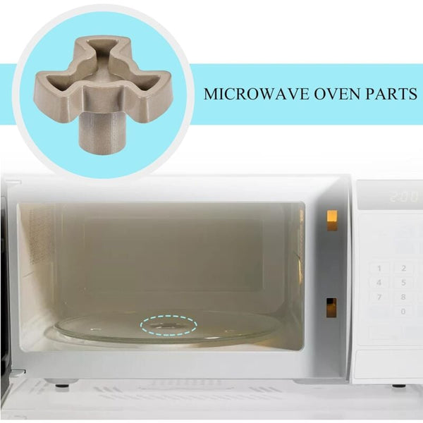 Microwave Turntable Coupler Shaft Bracket Brown Plastic (2 Pcs) Microwaves