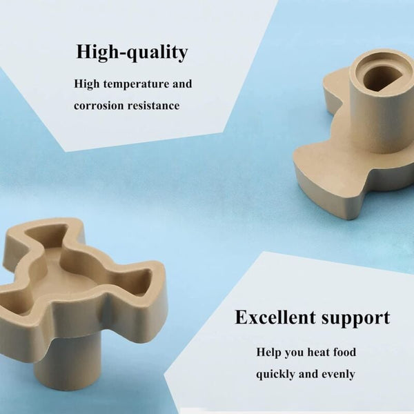 Microwave Turntable Coupler Shaft Bracket Brown Plastic (2 Pcs) Microwaves