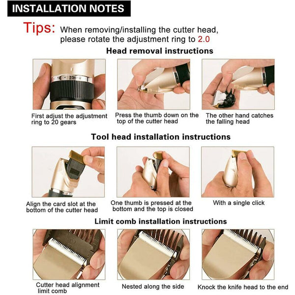 Rechargeable Pet Grooming Clippers Ceramic Blades For Dogs & Cats Dog Grooming