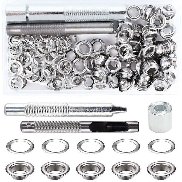Grommets Eyelets Tools Metal Kit With For Canvas Tarpaulin Tent Repair (8Mm) Tarps