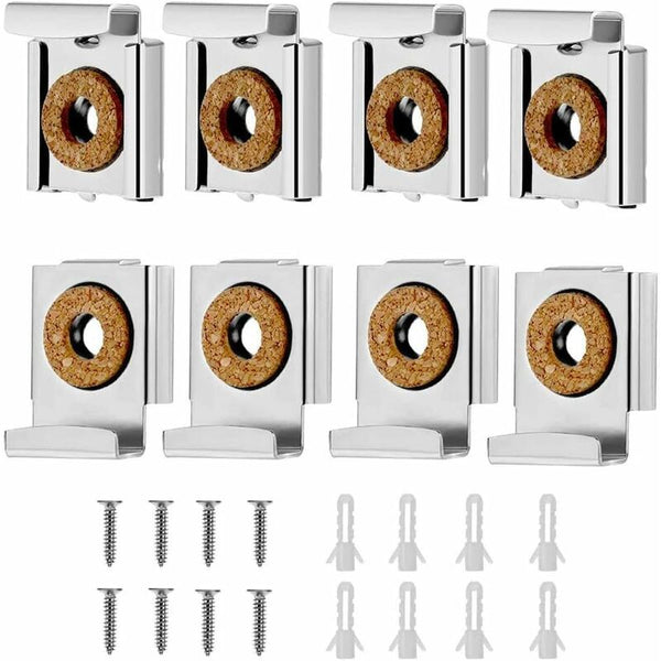 Wall Mount Mirror Bracket Holders Adjustable Clip Clamp Mirrors