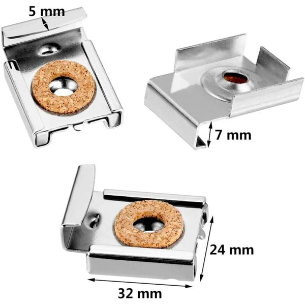 Wall Mount Mirror Bracket Holders Adjustable Clip Clamp Mirrors