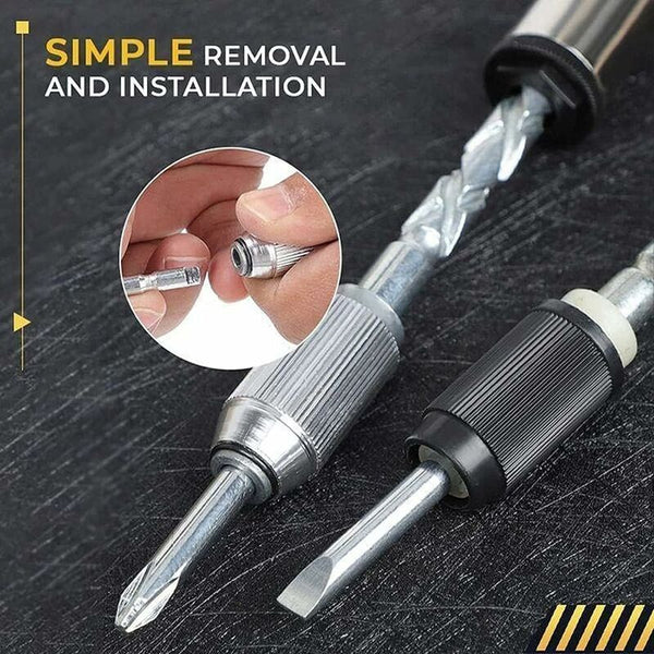 6 In 1 Ratchet Screwdriver Set Semi Automatic Spiral Press Tool Screwdrivers & Nutdrivers