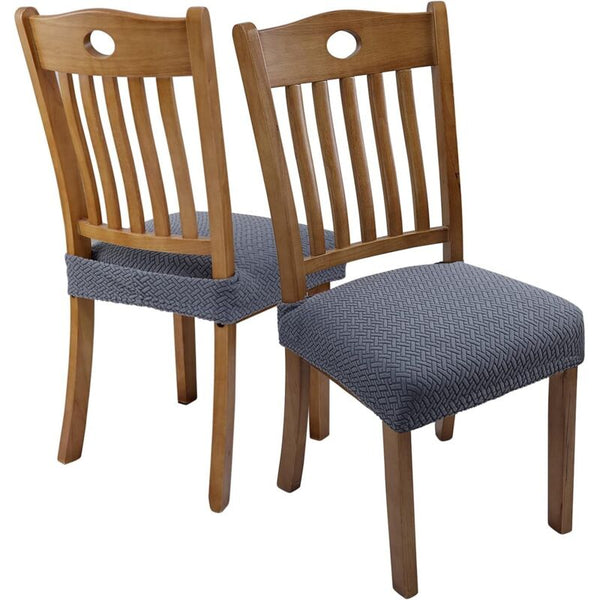 4 Pack Jacquard Embossed Stretch Dining Washable Chair Covers