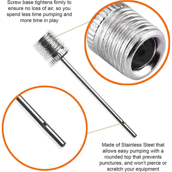 Ball Pump Inflation Needle (3 Pack) Stainless Steel Air Needles Ideal For Inflating All Sports Balls Air Pumps
