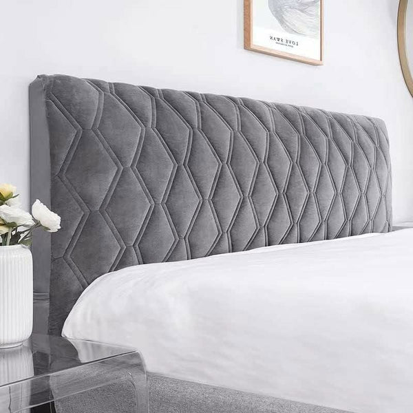 Headboard Cover Protector Slipcover With Stretch Side Washable Dustproof (Color : Dark Gray Size 160Cm) Headboards & Footboards