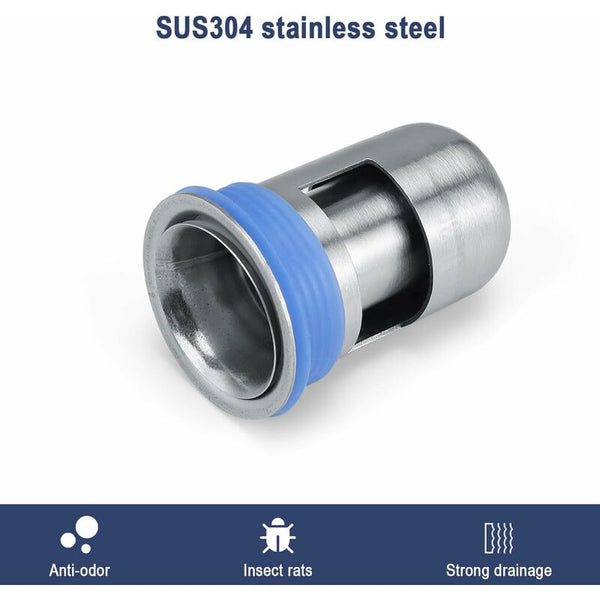 Shower Drain Anti Odor Stopper 304 Stainless Steel Grate Double Sealed Hair Filter Drain Grates