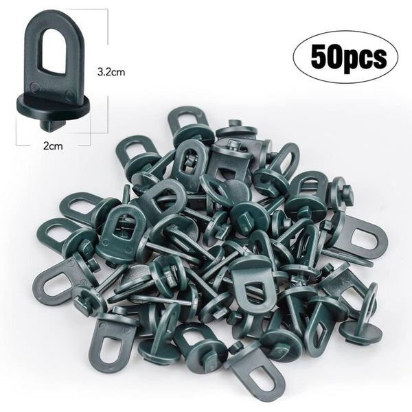 50 Pcs Greenhouse Clipsgreenhouse Accessoryclimbing Plant Support Hanging Kit For Greenhouse(Green) Greenhouses