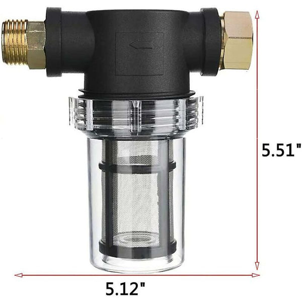 3/4" Garden Hose Sediment Filter For Pressure Washer End Cap Outdoor Gardening Water Inlet Hoses