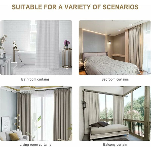 Curtain Track Rollers 80 Pcs Outdoor Rail Hook Slider Railplastic Pulley(White) Curtain Poles & Accessories