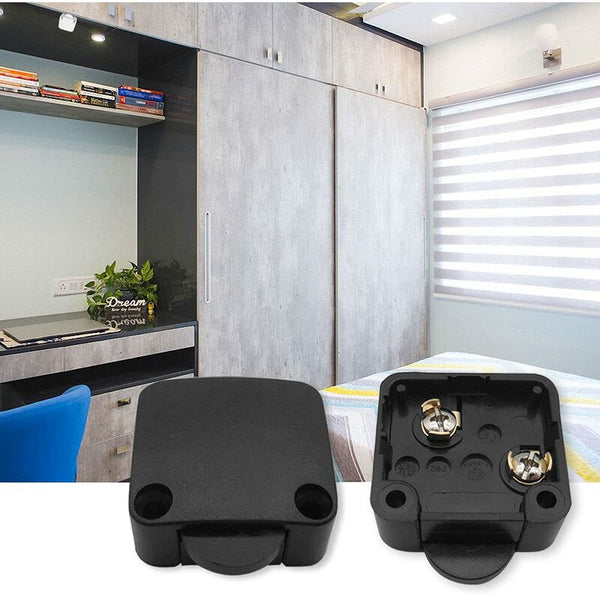 2 Pcs Cabinet Door Switches Automatic 1A 250V Closet Lamp (Black) Limit & Snap Action Switches