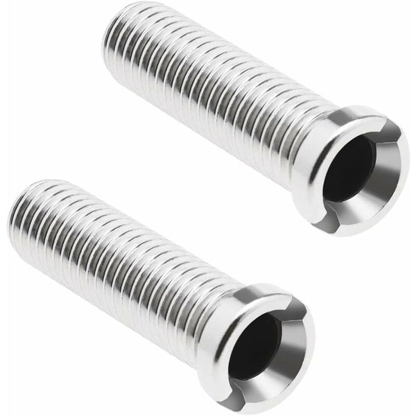 2 Pcs 304 Stainless Steel Kitchen Sink Strainer Screws Waste Threaded Connector M12a45mm Bolt Screws & Bolts
