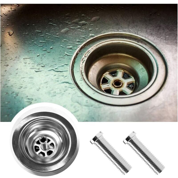 2 Pcs 304 Stainless Steel Kitchen Sink Strainer Screws Waste Threaded Connector M12a45mm Bolt Screws & Bolts