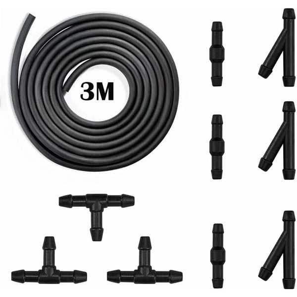 10 Pcs Windshield Wiper Hose Kit3m Washer Fluid Hosewindshield Nozzle Mist Spray Hosewith Windshield Repair Kits & Tools