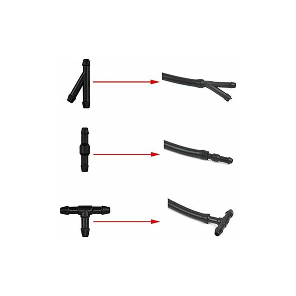 10 Pcs Windshield Wiper Hose Kit3m Washer Fluid Hosewindshield Nozzle Mist Spray Hosewith Windshield Repair Kits & Tools
